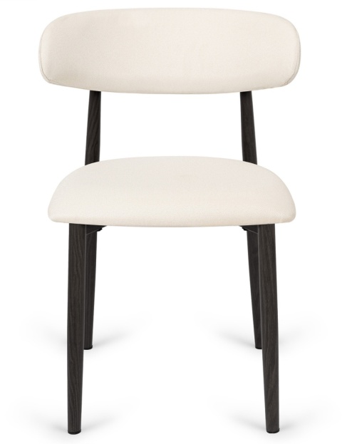 Krzesło tapicerowane LUCCA BEIGE FABRIC BLACK WOOD