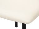 Krzesło tapicerowane LUCCA BEIGE FABRIC BLACK WOOD