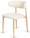 Krzesło tapicerowane LUCCA BEIGE FABRIC LIGHT WOOD