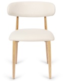 Krzesło tapicerowane LUCCA BEIGE FABRIC LIGHT WOOD