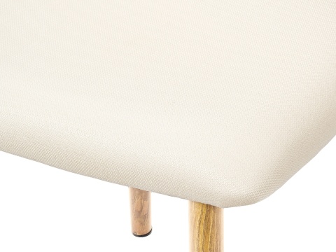 Krzesło tapicerowane LUCCA BEIGE FABRIC LIGHT WOOD