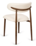 Krzesło tapicerowane LUCCA BEIGE FABRIC WALNUT WOOD
