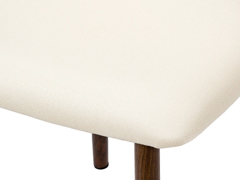 Krzesło tapicerowane LUCCA BEIGE FABRIC WALNUT WOOD