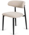 Krzesło tapicerowane LUCCA BOUCLE BEIGE BLACK WOOD