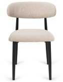 Krzesło tapicerowane LUCCA BOUCLE BEIGE BLACK WOOD