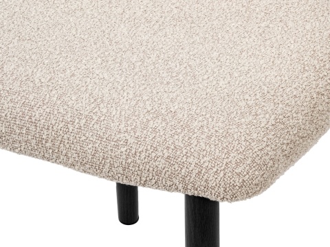 Krzesło tapicerowane LUCCA BOUCLE BEIGE BLACK WOOD