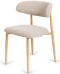Krzesło tapicerowane LUCCA BOUCLE BEIGE FABRIC LIGHT WOOD