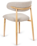Krzesło tapicerowane LUCCA BOUCLE BEIGE LIGHT WOOD