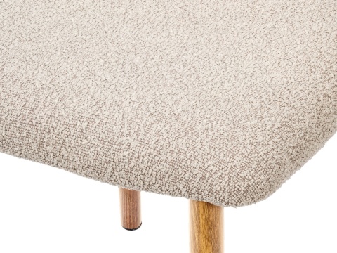 Krzesło tapicerowane LUCCA BOUCLE BEIGE LIGHT WOOD