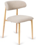Krzesło tapicerowane LUCCA BOUCLE BEIGE LIGHT WOOD