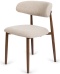 Krzesło tapicerowane LUCCA BOUCLE BEIGE WALNUT WOOD