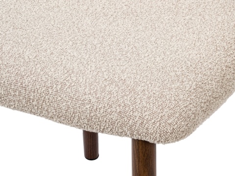 Krzesło tapicerowane LUCCA BOUCLE BEIGE WALNUT WOOD
