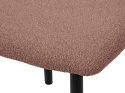 Krzesło tapicerowane LUCCA BOUCLE BROWN BLACK WOOD