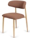 Krzesło tapicerowane LUCCA BOUCLE BROWN LIGHT WOOD