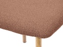Krzesło tapicerowane LUCCA BOUCLE BROWN LIGHT WOOD