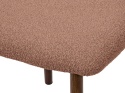 Krzesło tapicerowane LUCCA BOUCLE BROWN WALNUT WOOD