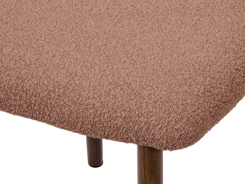 Krzesło tapicerowane LUCCA BOUCLE BROWN WALNUT WOOD