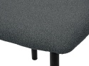 Krzesło tapicerowane LUCCA BOUCLE DARK GREY BLACK WOOD