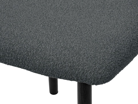 Krzesło tapicerowane LUCCA BOUCLE DARK GREY BLACK WOOD