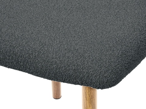 Krzesło tapicerowane LUCCA BOUCLE DARK GREY LIGHT WOOD
