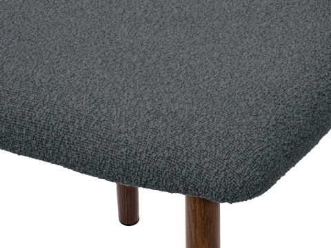 Krzesło tapicerowane LUCCA BOUCLE DARK GREY WALNUT WOOD