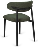 Krzesło tapicerowane LUCCA BOUCLE GREEN BLACK WOOD