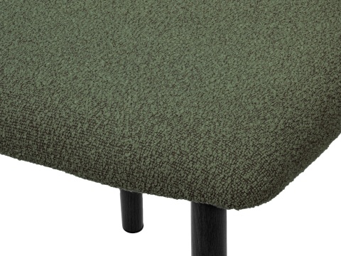 Krzesło tapicerowane LUCCA BOUCLE GREEN BLACK WOOD