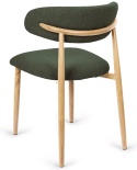 Krzesło tapicerowane LUCCA BOUCLE GREEN LIGHT WOOD