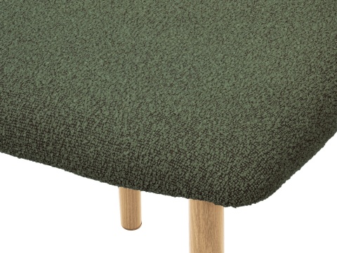Krzesło tapicerowane LUCCA BOUCLE GREEN LIGHT WOOD