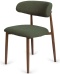 Krzesło tapicerowane LUCCA BOUCLE GREEN WALNUT WOOD