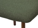 Krzesło tapicerowane LUCCA BOUCLE GREEN WALNUT WOOD