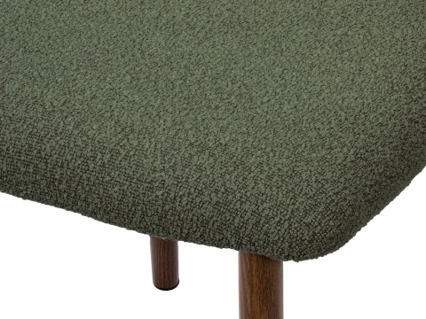 Krzesło tapicerowane LUCCA BOUCLE GREEN WALNUT WOOD