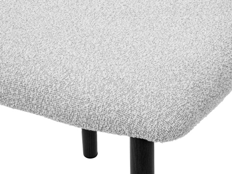 Krzesło tapicerowane LUCCA BOUCLE LIGHT GREY BLACK WOOD