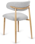 Krzesło tapicerowane LUCCA BOUCLE LIGHT GREY LIGHT WOOD