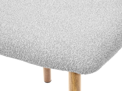 Krzesło tapicerowane LUCCA BOUCLE LIGHT GREY LIGHT WOOD