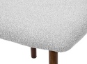 Krzesło tapicerowane LUCCA BOUCLE LIGHT GREY WALNUT WOOD