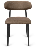 Krzesło tapicerowane LUCCA BROWN FABRIC BLACK WOOD