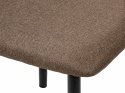 Krzesło tapicerowane LUCCA BROWN FABRIC BLACK WOOD