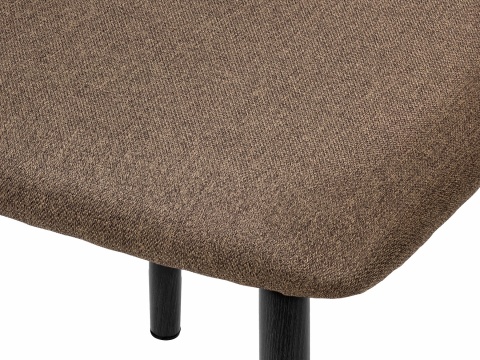 Krzesło tapicerowane LUCCA BROWN FABRIC BLACK WOOD