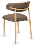 Krzesło tapicerowane LUCCA BROWN FABRIC LIGHT WOOD