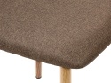 Krzesło tapicerowane LUCCA BROWN FABRIC LIGHT WOOD