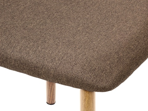 Krzesło tapicerowane LUCCA BROWN FABRIC LIGHT WOOD