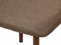 Krzesło tapicerowane LUCCA BROWN FABRIC WALNUT WOOD