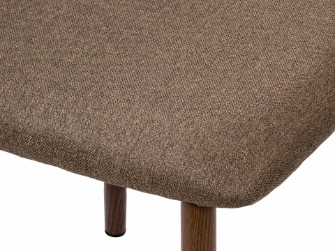 Krzesło tapicerowane LUCCA BROWN FABRIC WALNUT WOOD