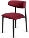 Krzesło tapicerowane LUCCA BURGUNDY FABRIC BLACK WOOD