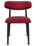 Krzesło tapicerowane LUCCA BURGUNDY FABRIC BLACK WOOD