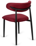 Krzesło tapicerowane LUCCA BURGUNDY FABRIC BLACK WOOD