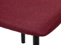 Krzesło tapicerowane LUCCA BURGUNDY FABRIC BLACK WOOD