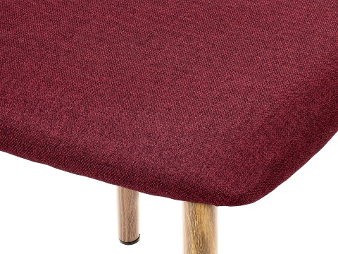 Krzesło tapicerowane LUCCA BURGUNDY FABRIC LIGHT WOOD