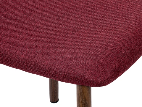Krzesło tapicerowane LUCCA BURGUNDY FABRIC WALNUT WOOD